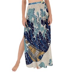 The Great Wave Of Kanagawa Painting Starry Night Van Gogh Maxi Chiffon Tie-up Sarong by Sudheng