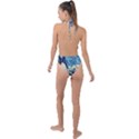 The Great Wave Of Kanagawa Painting Starry Night Van Gogh Backless Halter One Piece Swimsuit View2