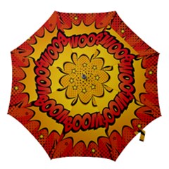 Explosion Boom Pop Art Style Hook Handle Umbrellas (medium) by Sudheng