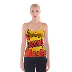 Explosion Boom Pop Art Style Spaghetti Strap Top by Sudheng