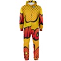 Explosion Boom Pop Art Style Hooded Jumpsuit (Men) View1