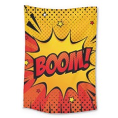 Explosion Boom Pop Art Style Large Tapestry by Sudheng