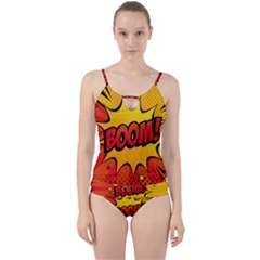 Explosion Boom Pop Art Style Cut Out Top Tankini Set by Sudheng