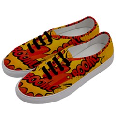 Explosion Boom Pop Art Style Men s Classic Low Top Sneakers by Sudheng