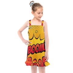 Explosion Boom Pop Art Style Kids  Overall Dress by Sudheng