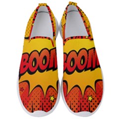 Explosion Boom Pop Art Style Men s Slip On Sneakers by Sudheng