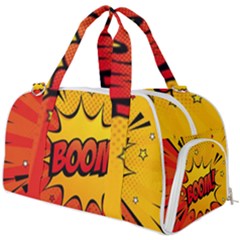 Explosion Boom Pop Art Style Burner Gym Duffel Bag by Sudheng