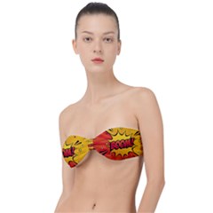 Explosion Boom Pop Art Style Classic Bandeau Bikini Top  by Sudheng