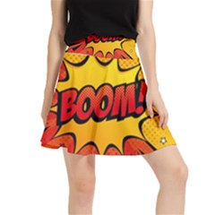 Explosion Boom Pop Art Style Waistband Skirt by Sudheng