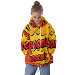 Explosion Boom Pop Art Style Kids  Oversized Hoodie