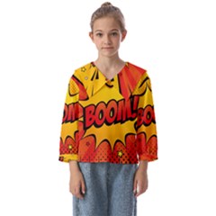 Explosion Boom Pop Art Style Kids  Sailor Shirt by Sudheng