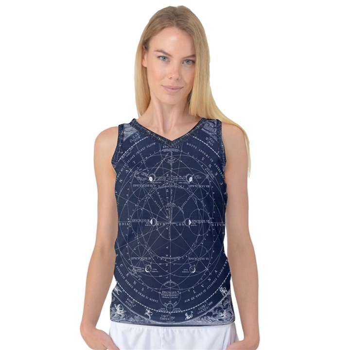 Vintage astrology poster Women s Basketball Tank Top