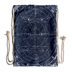 Vintage Astrology Poster Drawstring Bag (large) by ConteMonfrey