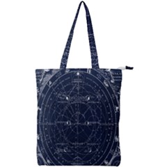 Vintage Astrology Poster Double Zip Up Tote Bag by ConteMonfrey