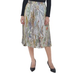 Vintage Astronomy  Classic Velour Midi Skirt  by ConteMonfrey