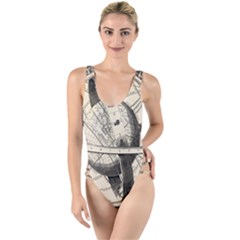 Vintage Planet High Leg Strappy Swimsuit by ConteMonfrey