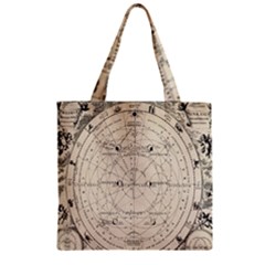 Astronomy Vintage Zipper Grocery Tote Bag by ConteMonfrey