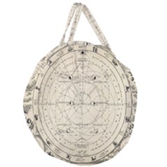 Astronomy Vintage Giant Round Zipper Tote by ConteMonfrey