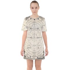 Astronomy Vintage Sixties Short Sleeve Mini Dress by ConteMonfrey