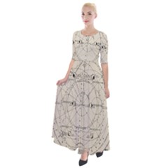 Astronomy Vintage Half Sleeves Maxi Dress by ConteMonfrey