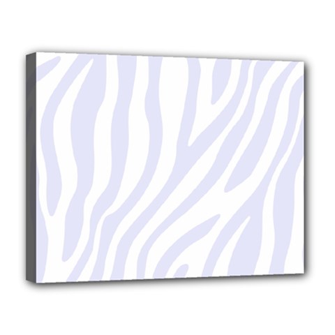 Grey Zebra Vibes Animal Print  Canvas 14  X 11  (stretched) by ConteMonfrey