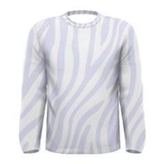 Grey Zebra Vibes Animal Print  Men s Long Sleeve Tee by ConteMonfrey