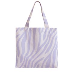 Grey Zebra Vibes Animal Print  Zipper Grocery Tote Bag by ConteMonfrey