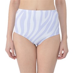 Grey Zebra Vibes Animal Print  Classic High-waist Bikini Bottoms by ConteMonfrey