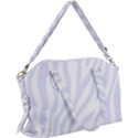 Grey Zebra Vibes Animal Print  Canvas Crossbody Bag View1