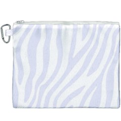 Grey Zebra Vibes Animal Print  Canvas Cosmetic Bag (xxxl) by ConteMonfrey