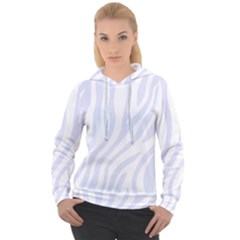 Grey Zebra Vibes Animal Print  Women s Overhead Hoodie by ConteMonfrey