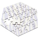 Grey Zebra Vibes Animal Print  Wooden Puzzle Hexagon View3