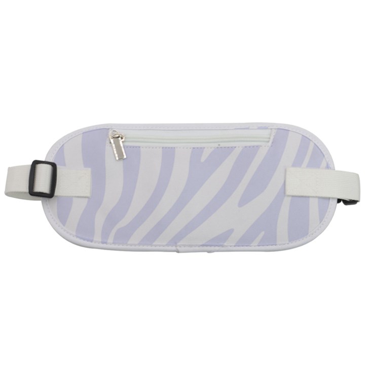 Grey Zebra Vibes Animal Print  Rounded Waist Pouch