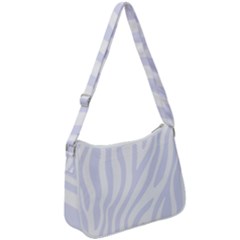 Grey Zebra Vibes Animal Print  Zip Up Shoulder Bag by ConteMonfrey