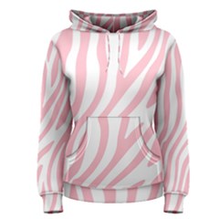 Pink Zebra Vibes Animal Print  Women s Pullover Hoodie by ConteMonfrey