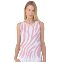 Pink Zebra Vibes Animal Print  Women s Basketball Tank Top by ConteMonfrey