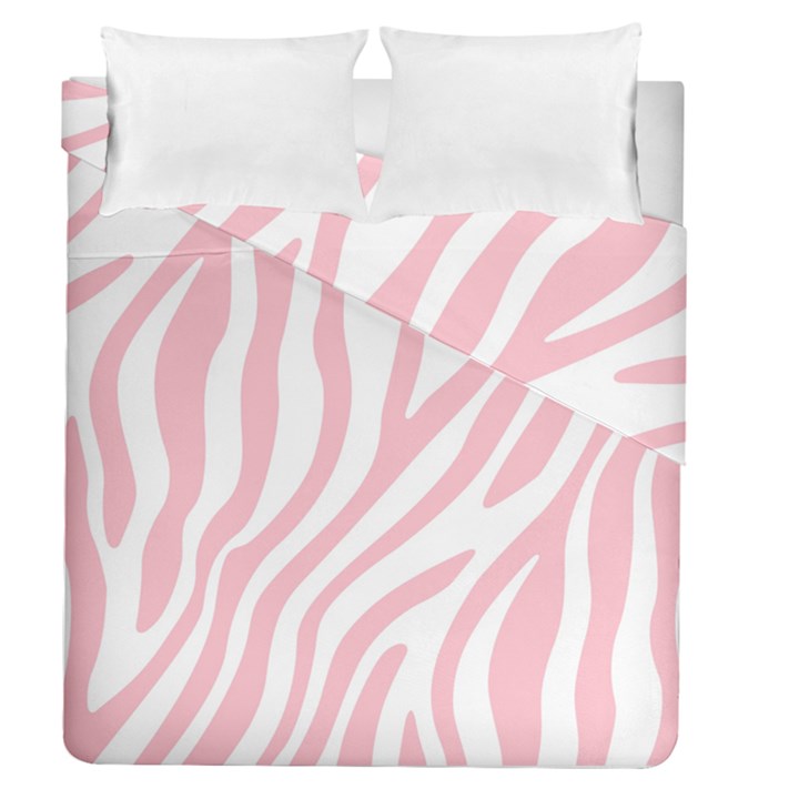 Pink Zebra Vibes Animal Print  Duvet Cover Double Side (Queen Size)