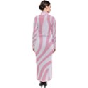 Pink Zebra Vibes Animal Print  Turtleneck Maxi Dress View2