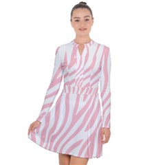 Pink Zebra Vibes Animal Print  Long Sleeve Panel Dress by ConteMonfrey