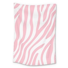 Pink Zebra Vibes Animal Print  Large Tapestry by ConteMonfrey