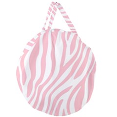 Pink Zebra Vibes Animal Print  Giant Round Zipper Tote by ConteMonfrey