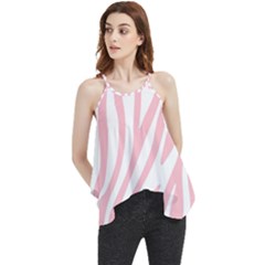 Pink Zebra Vibes Animal Print  Flowy Camisole Tank Top by ConteMonfrey