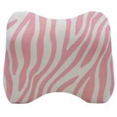 Pink Zebra Vibes Animal Print  Velour Head Support Cushion by ConteMonfrey