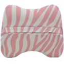 Pink Zebra Vibes Animal Print  Velour Head Support Cushion View2