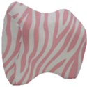 Pink Zebra Vibes Animal Print  Velour Head Support Cushion View3