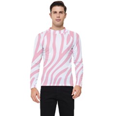 Pink Zebra Vibes Animal Print  Men s Long Sleeve Rash Guard by ConteMonfrey