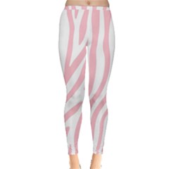 Pink Zebra Vibes Animal Print  Inside Out Leggings by ConteMonfrey