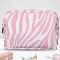 Pink Zebra Vibes Animal Print  Make Up Pouch (medium) by ConteMonfrey