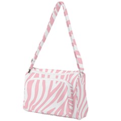 Pink Zebra Vibes Animal Print  Front Pocket Crossbody Bag by ConteMonfrey