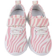 Pink Zebra Vibes Animal Print  Kids  Velcro Strap Shoes by ConteMonfrey